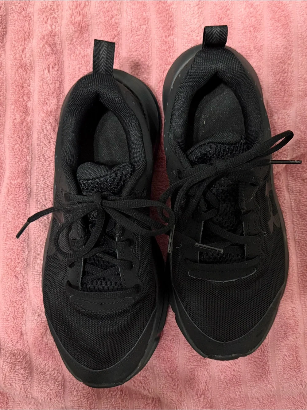 Under Armour Black Kids Sneakers - All-Black Athletic Shoes